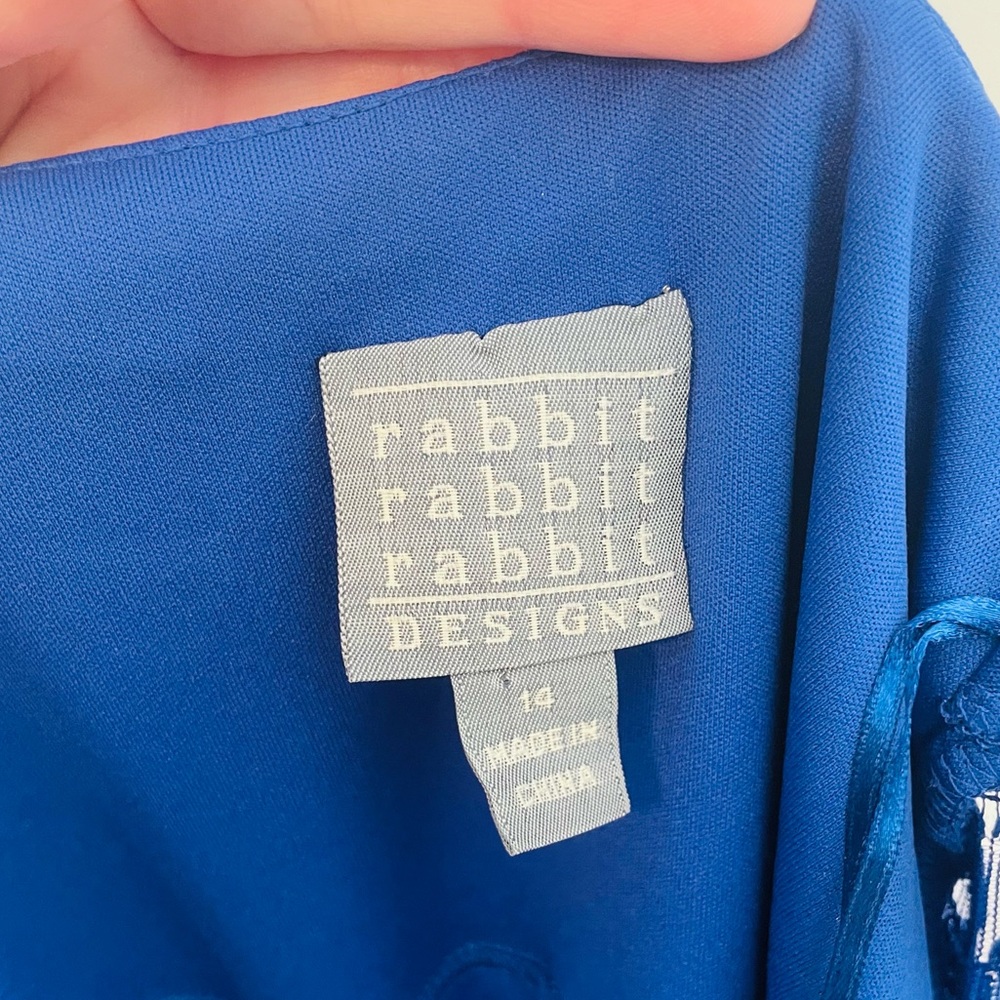 Rabbit Rabbit Rabbit Royal Blue Lace Shift Dress - Picture 4 of 5